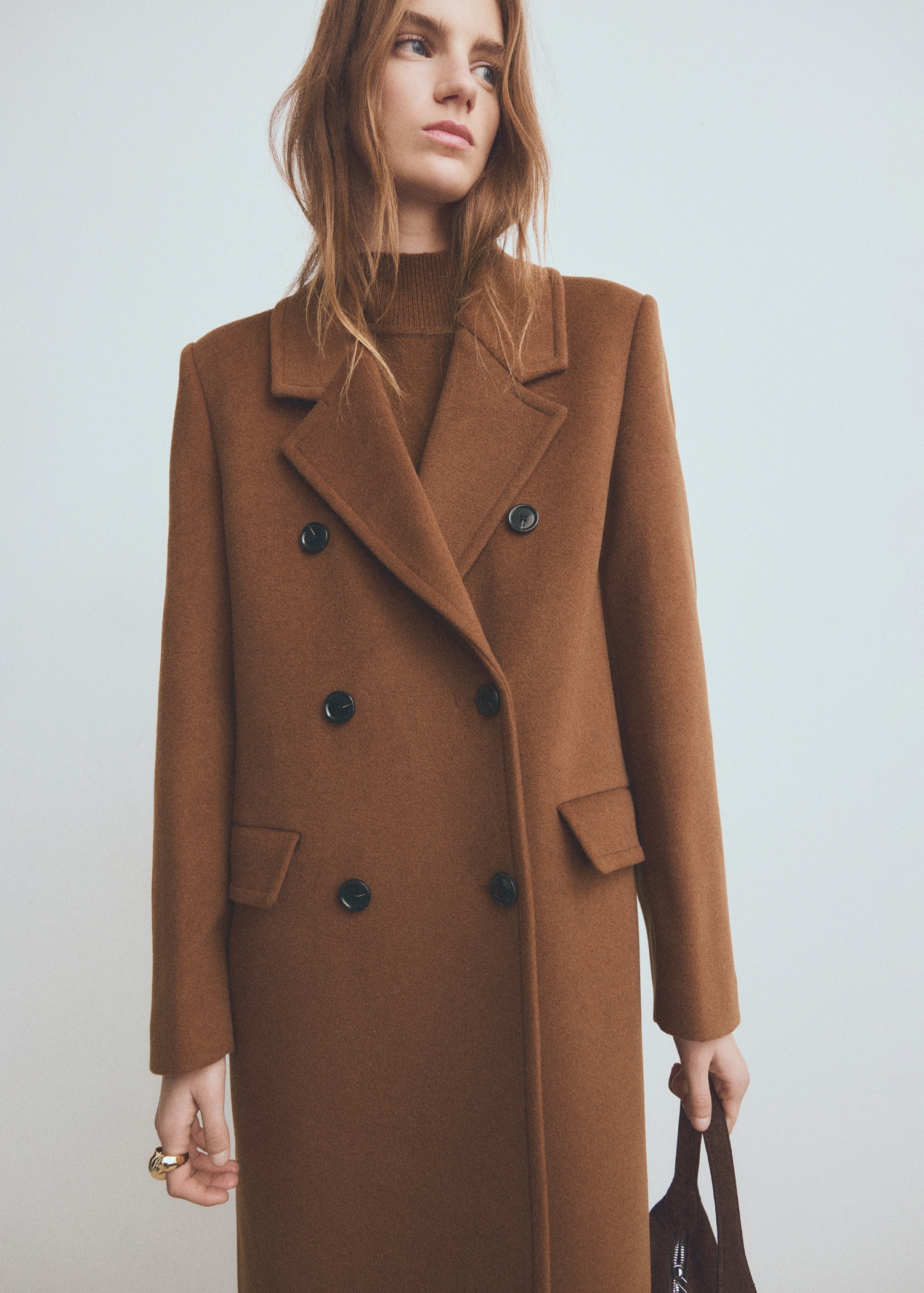 Double-Breasted Wool Coat - Women | Mango Usa