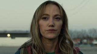 Maika Monroe frowning in Reminders of Him