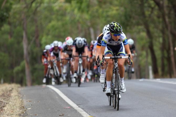 Shara Gillow (Orica - AIS) tried to bridge across to the leaders