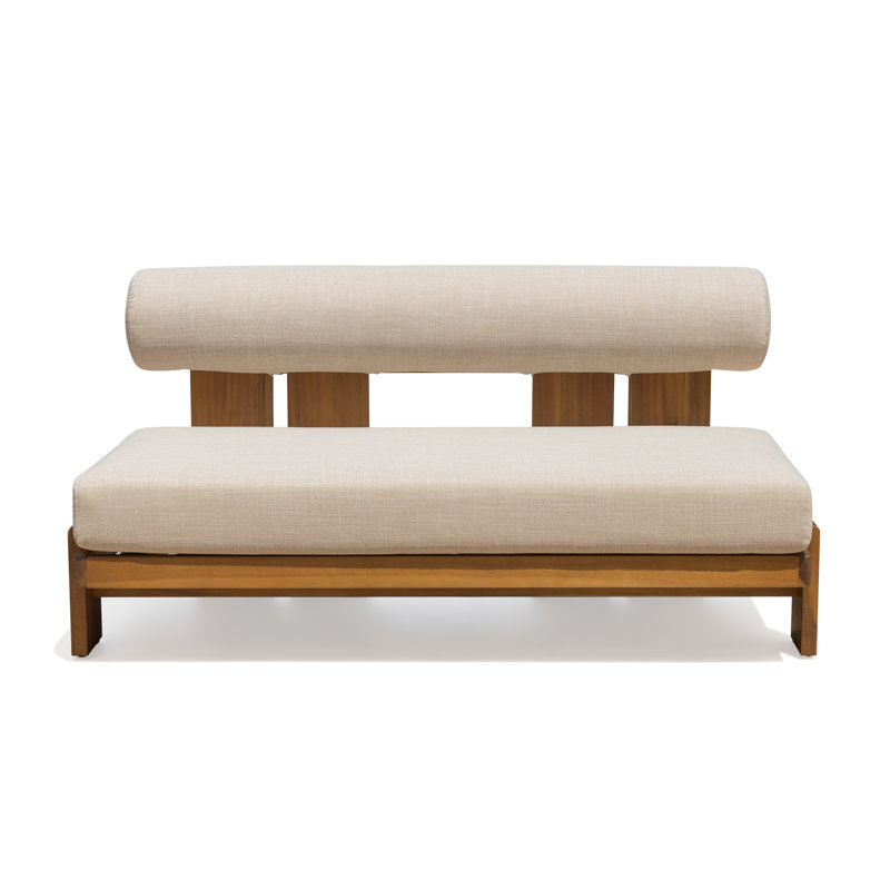 Wrought Studio™ Aurora Premium Patio Sofa 2 Seater, Modern Outdoor Loveseat for Garden, Balcony | Wayfair
