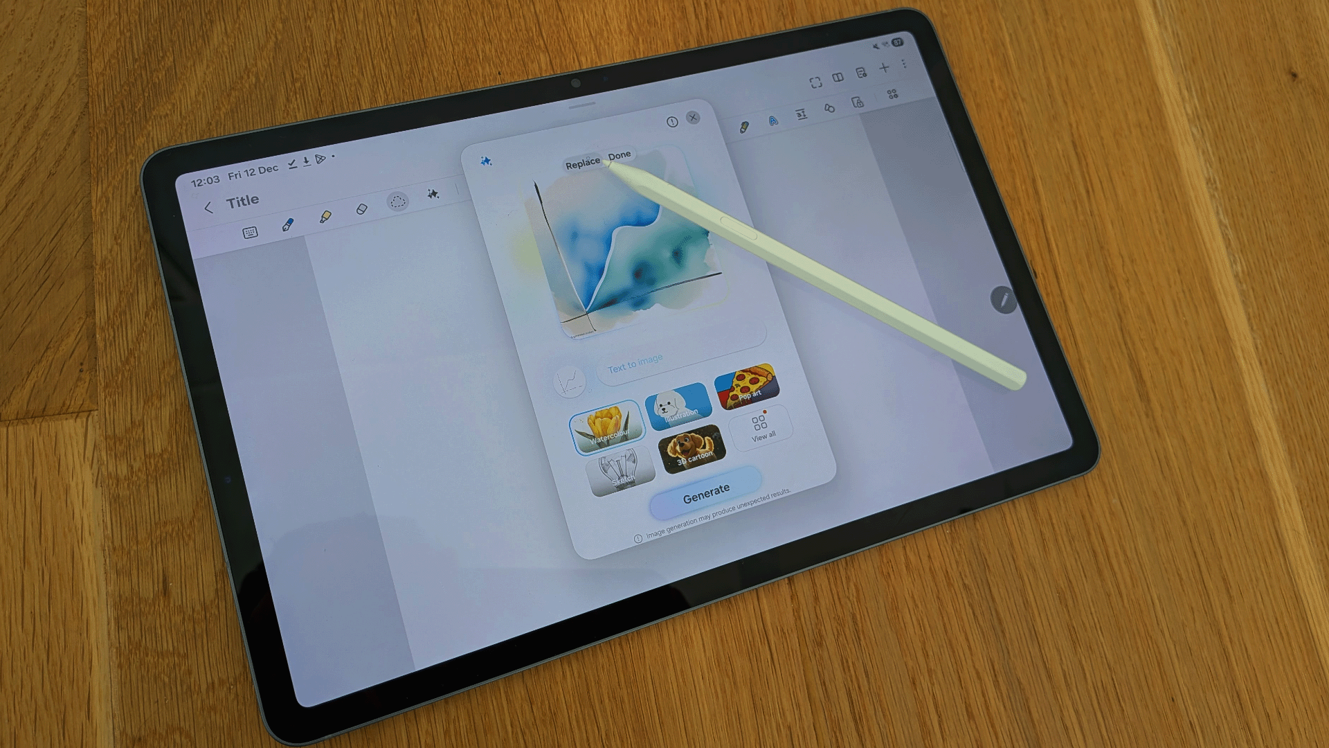 The Samsung Galaxy Tab S11 on a desk