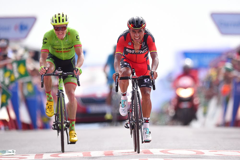 Darwin Atapuma and Ben King finish stage 4 at the Vuelta