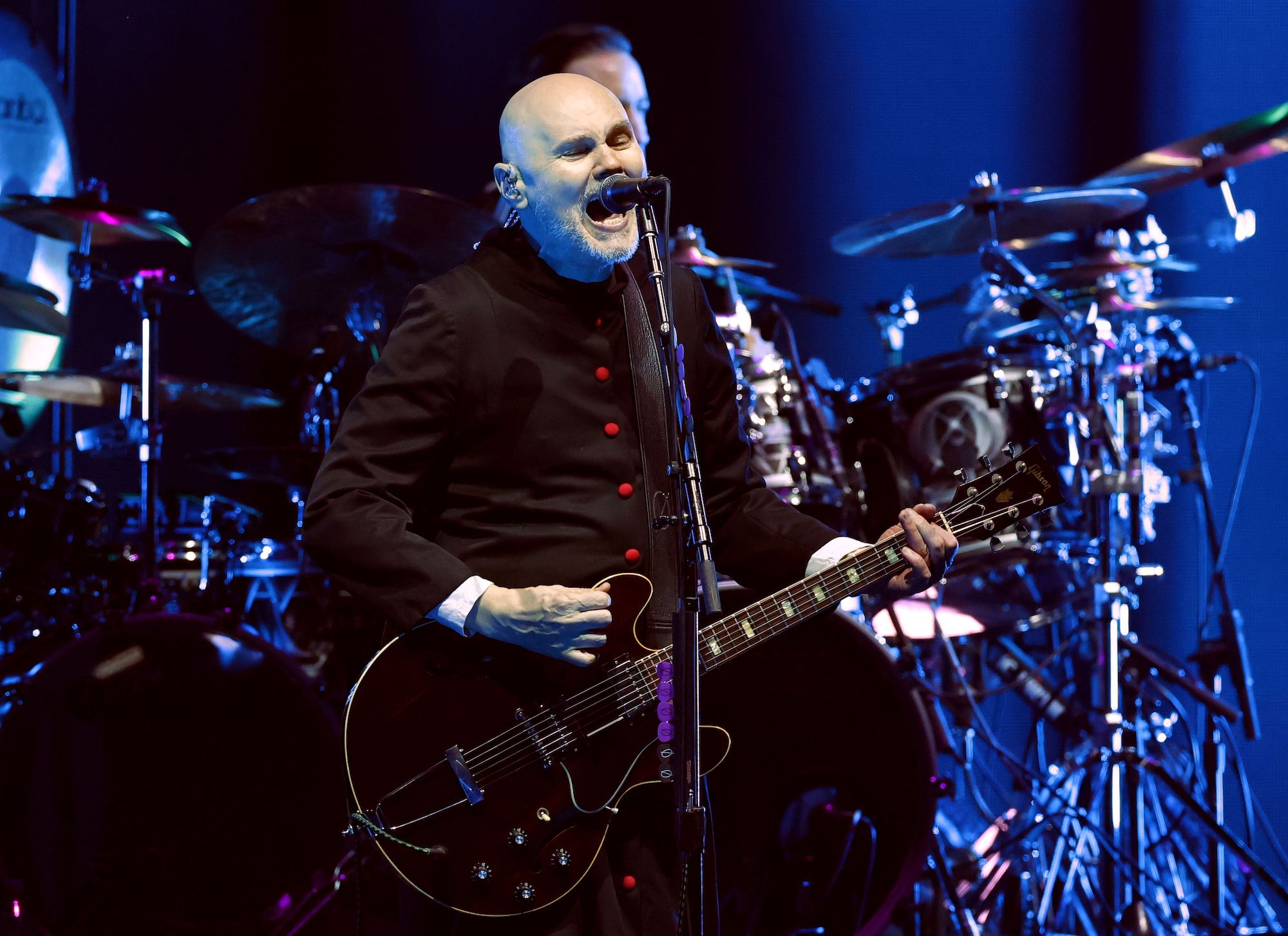 Billy Corgan performs onstage with the Smashing Pumpkins at The Kia Forum in Inglewood, California on December 14, 2024