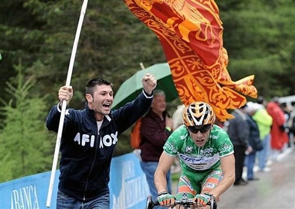 Sella got a lot of encouragement from the tifosi along the way