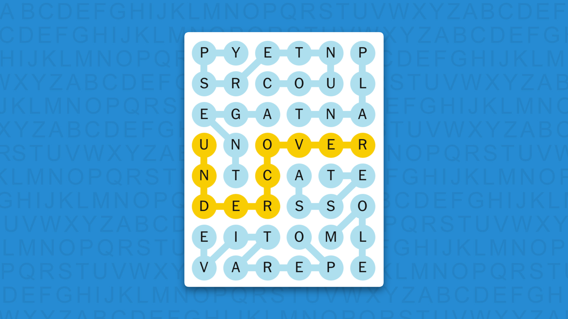 NYT Strands answers for game 924 on a blue background