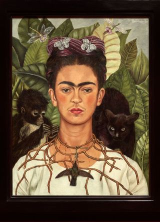 Self-Portrait with Thorn Necklace and Hummingbird by Frida Kahlo