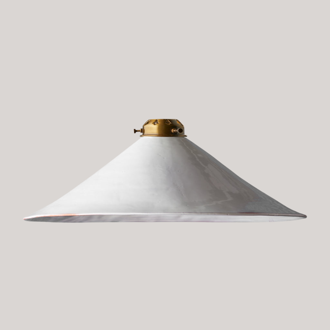 Pooky Lighting, Large 38cm Hania Ceramic Shade in Aran Glaze Inside and Out