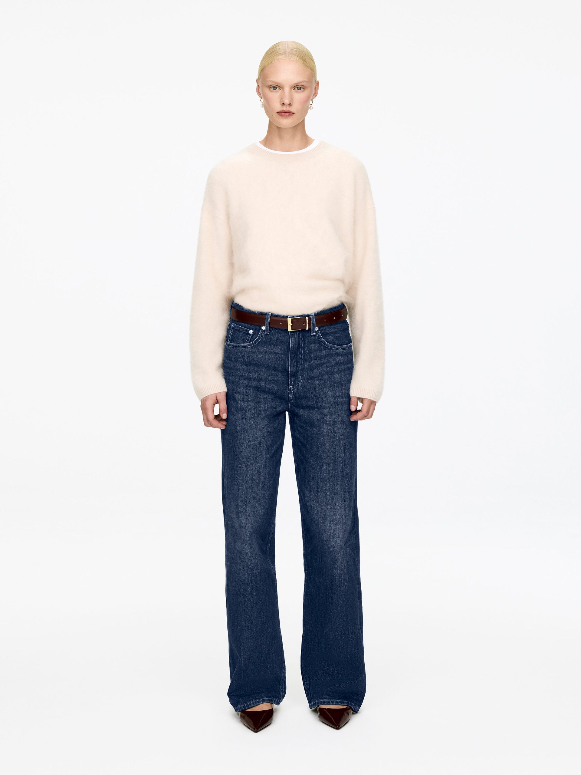 Coral Wide Jeans &ndash; Dark Blue &ndash; Women &ndash; Arket Gb