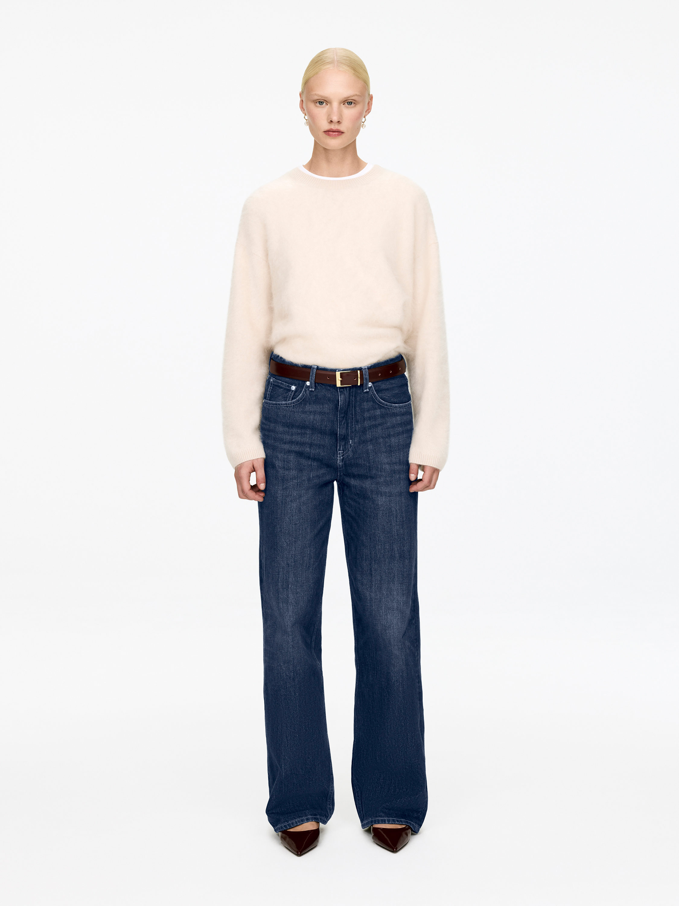 Coral Wide Jeans &amp;ndash; Dark Blue &amp;ndash; Women &amp;ndash; Arket Gb