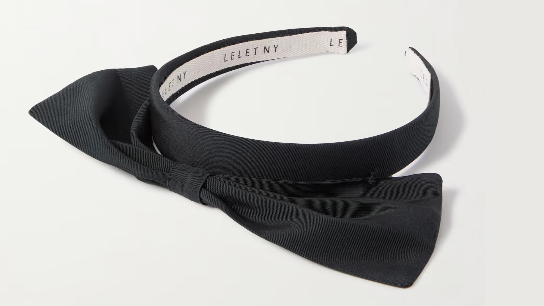Lelet NY Lelet NY Bow-embellished Silk-Faille Headband