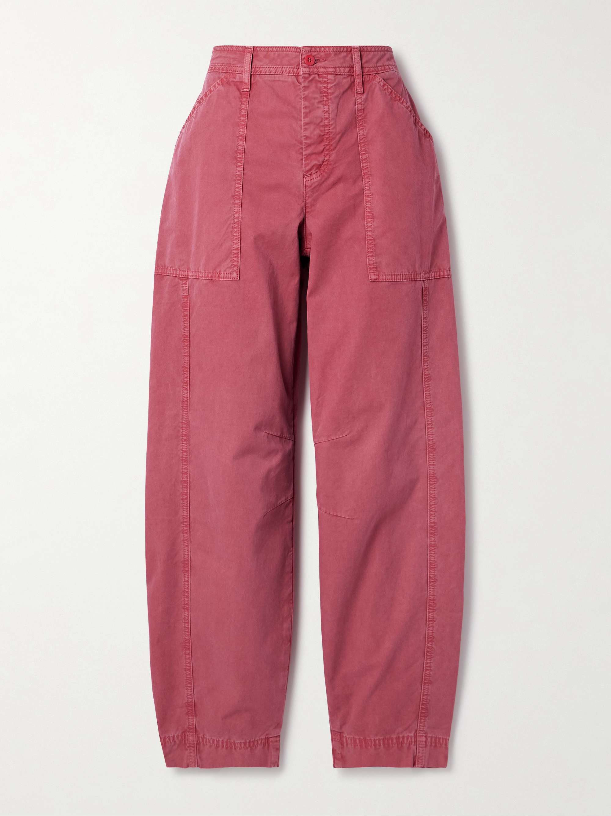 Cotton-Twill Straight-Leg Cargo Pants
