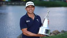 Kurt Kitayama with the Arnold Palmer Invitational trophy