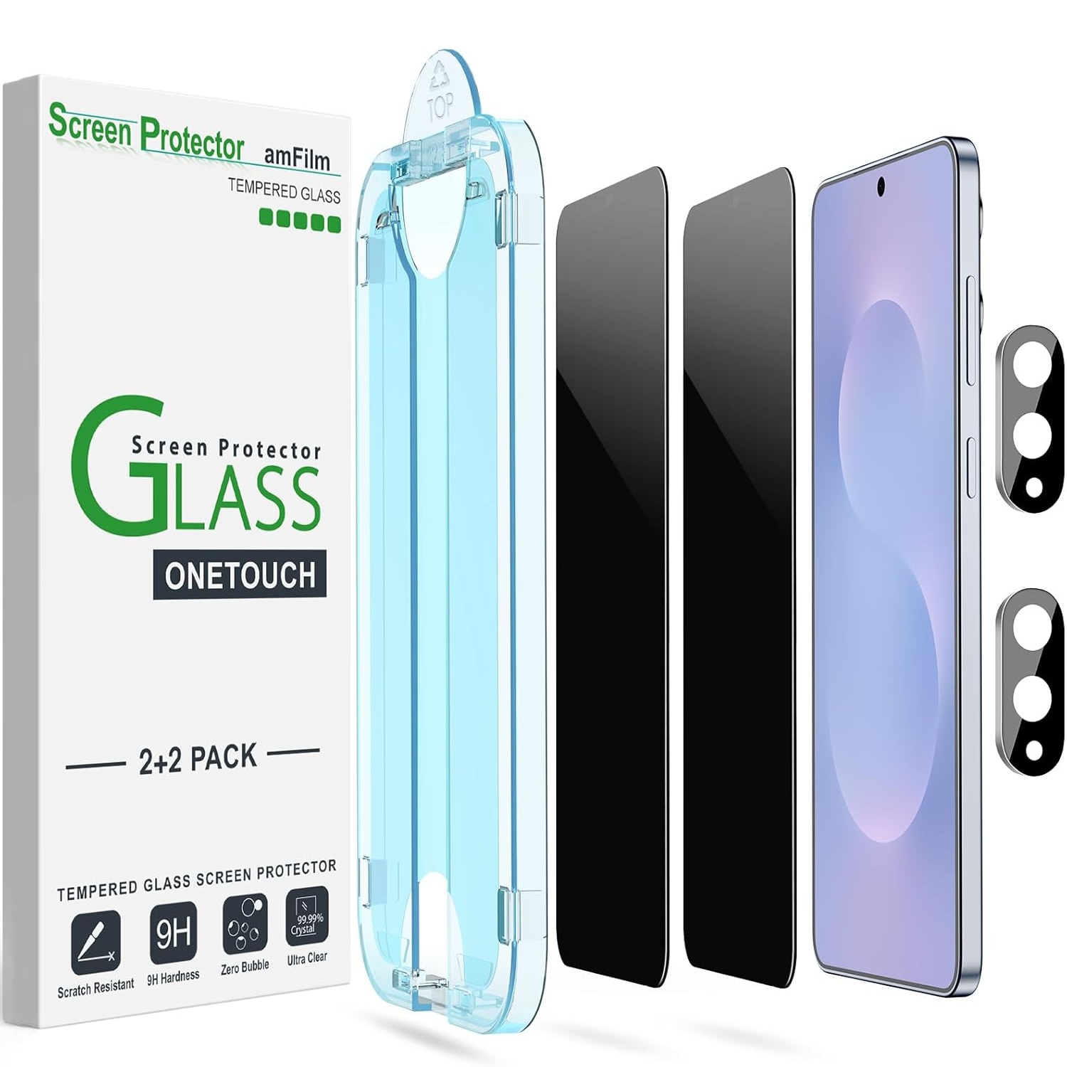 amFilm Auto-Alignment OneTouch for Samsung Galaxy S25 Edge Privacy Screen Protector