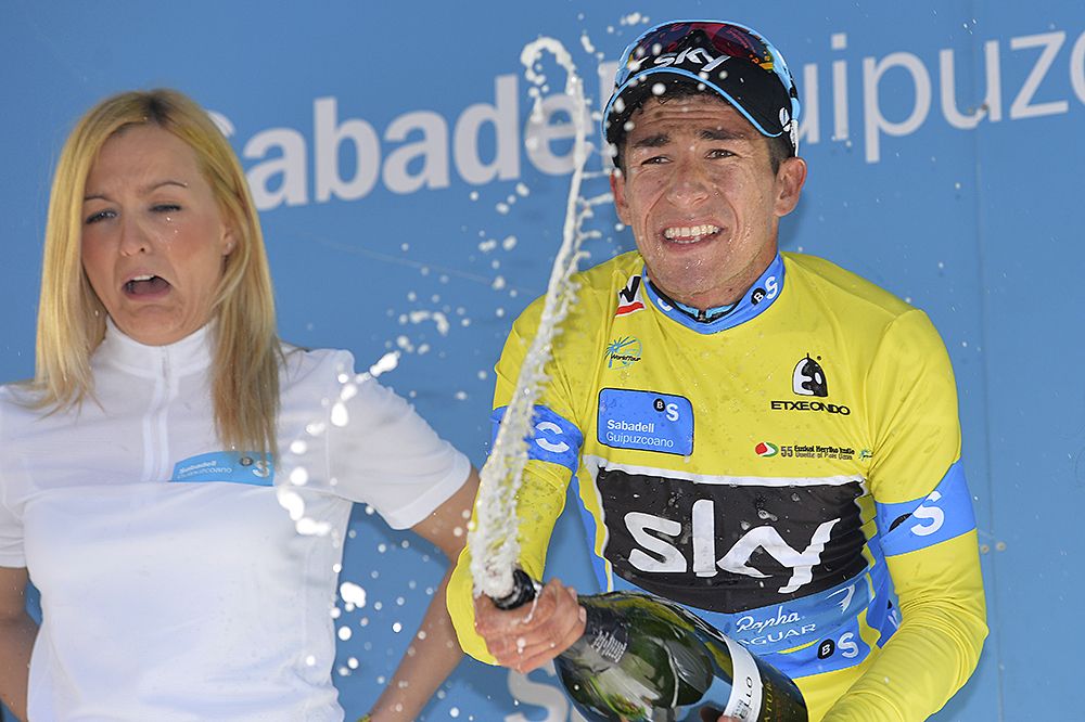 Sergio Henao (Team Sky) takes the yellow jersey
