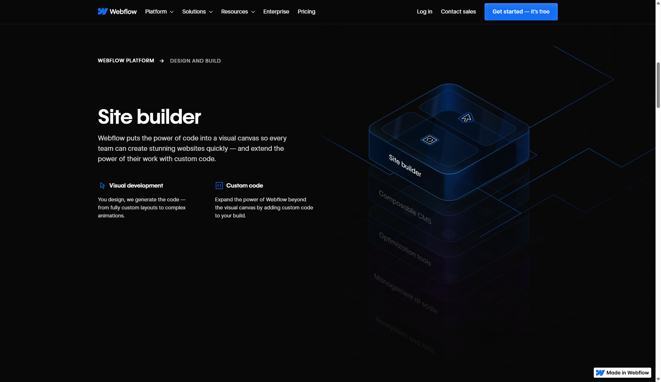 Webflow features