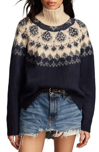 Fair Isle Turtleneck Sweater