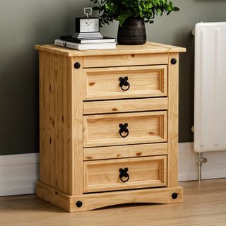 Amazon wooden bedside cabinet with drawers