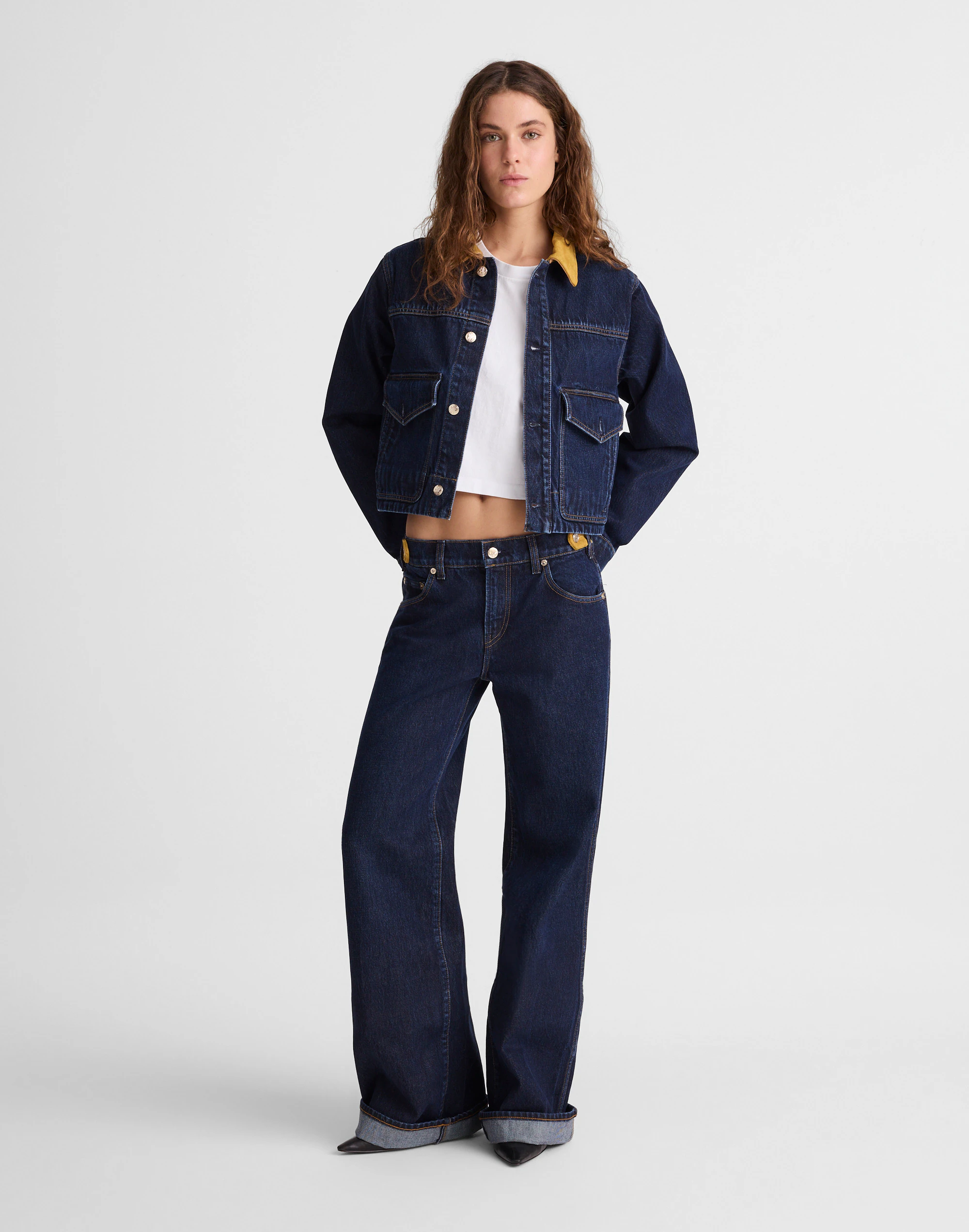 Madewell X Benjamin Talley Smith the Coolidge Low-Rise Wide-Leg Jean