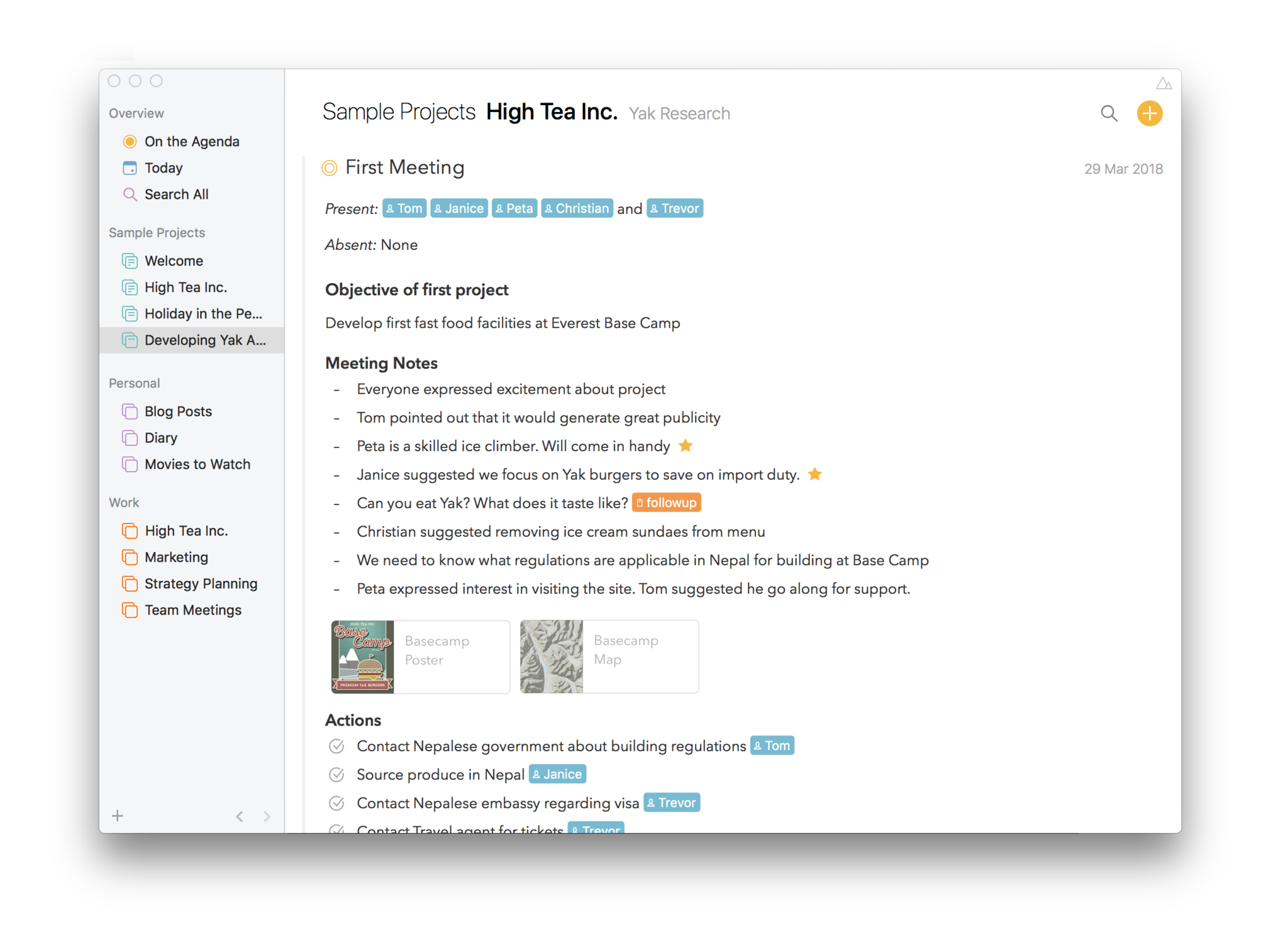 Agenda 6 Mac Link Lists