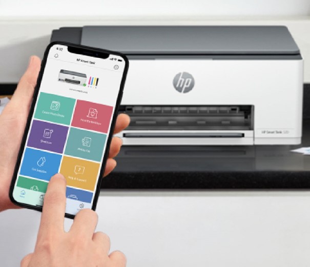 HP Smart-app op een telefoon
