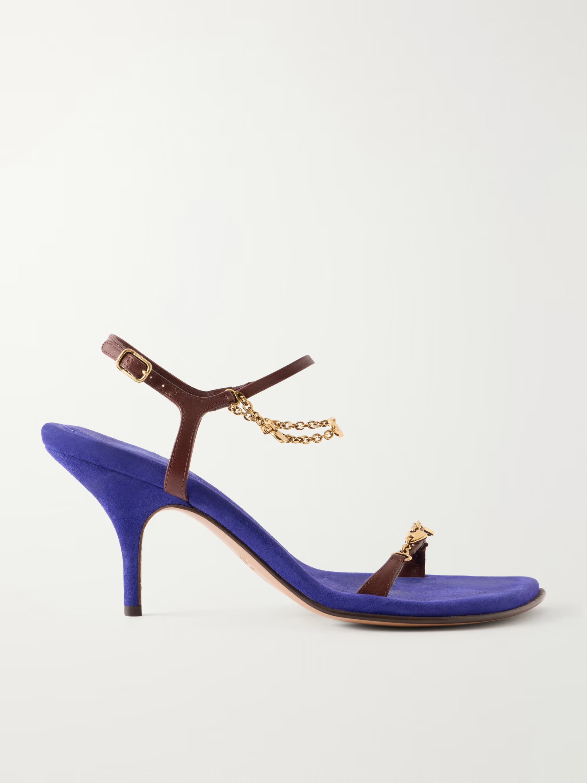 Chlo&amp;eacute;, Zia Chain-Embellished Leather Sandals