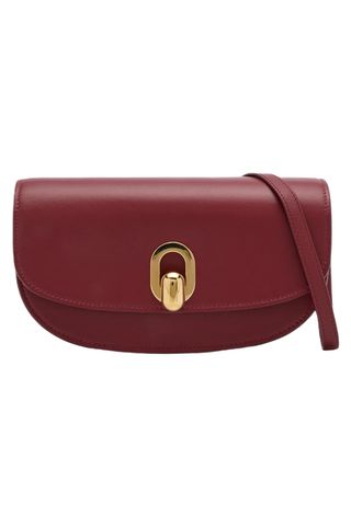 Savette Tondo Crescent Leather Crossbody Bag