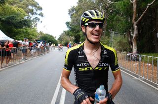 Daryl Impey after the confirmation of his status as race leader