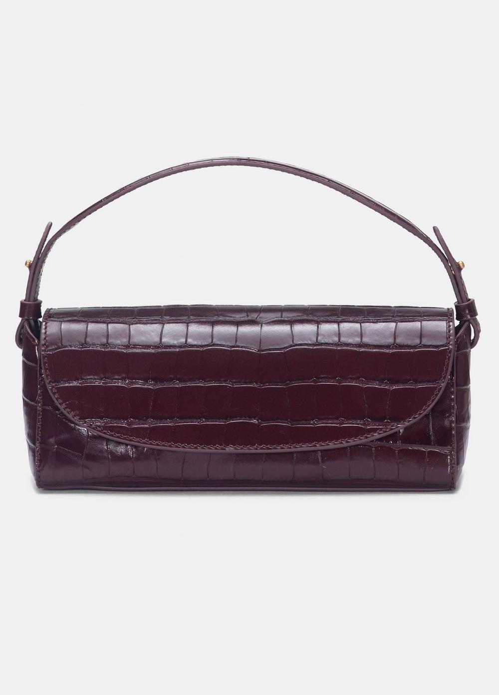 Sabrina Croc-Embossed Leather Mini Top-Handle Bag
