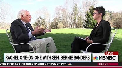 Bernie Sanders discusses the "corporate media" on MSNBC