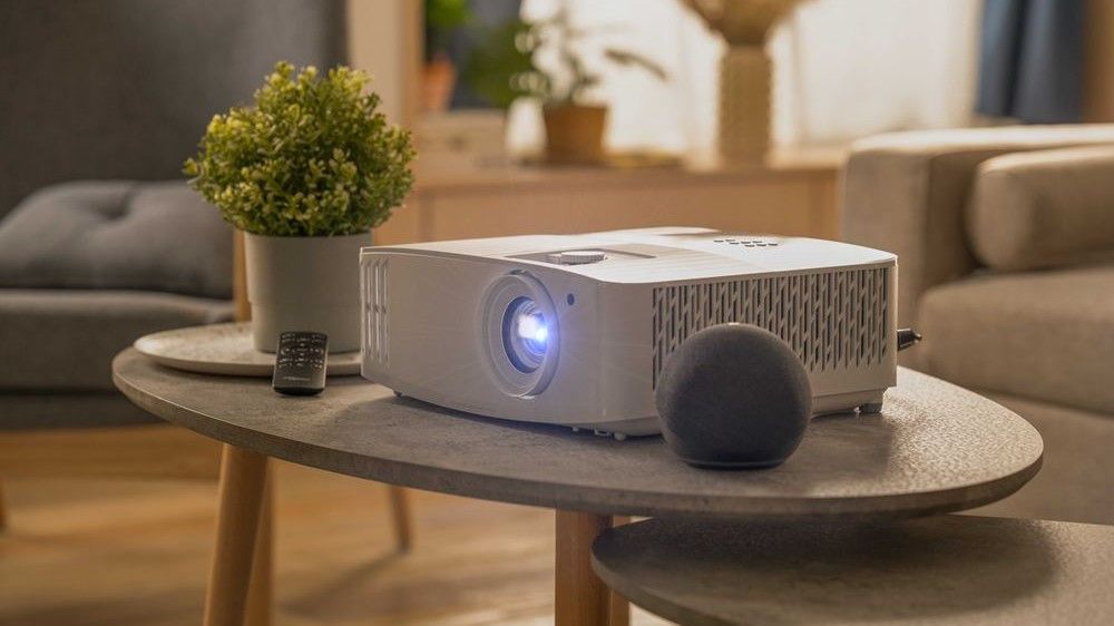 The Optoma UHD55 projector