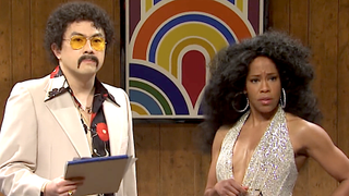 Bowen Yang and Regina King in an SNL sketch.