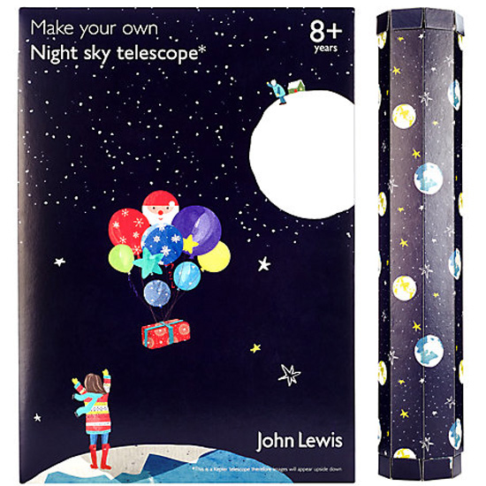 telescope making for man on moon christmas theme