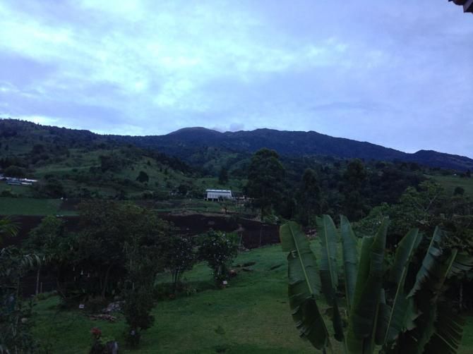 We got a clear look at the Turrialba Volcano from our hotel, you can even see smoke coming out of the crater!