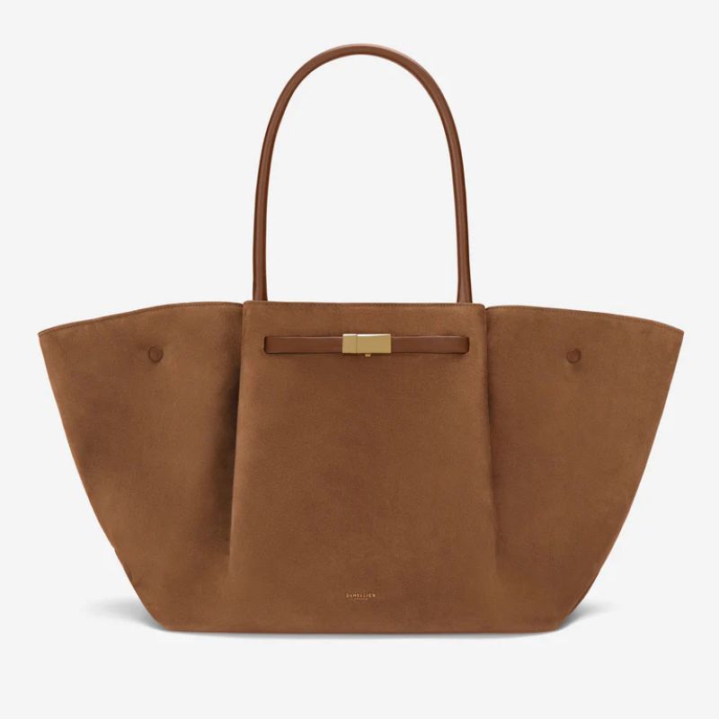 brown suede tote