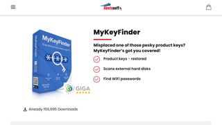 Website screenshot for MyKeyFinder