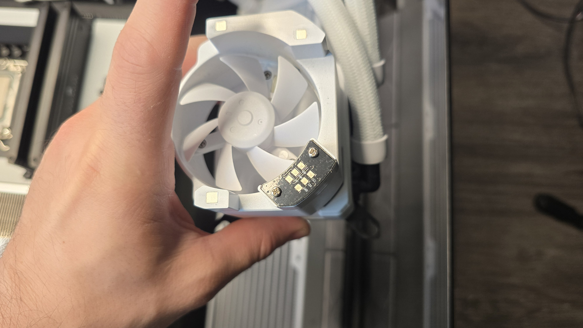 Tryx Panorama 360 liquid cooler installed on a test bench.