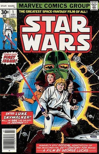 The first issue of Marvel Comics' Star Wars series, which was published shortly after the release of the first movie in 1977.
