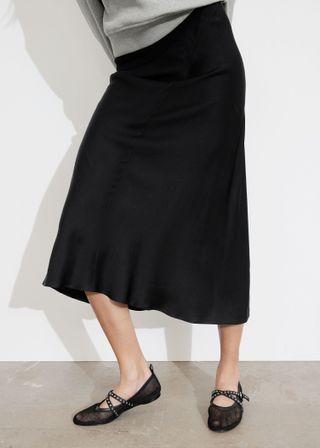 & Other Stories + Satin Midi Skirt