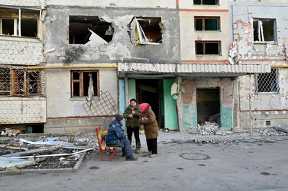 Ukrainian civilians in Kharkiv