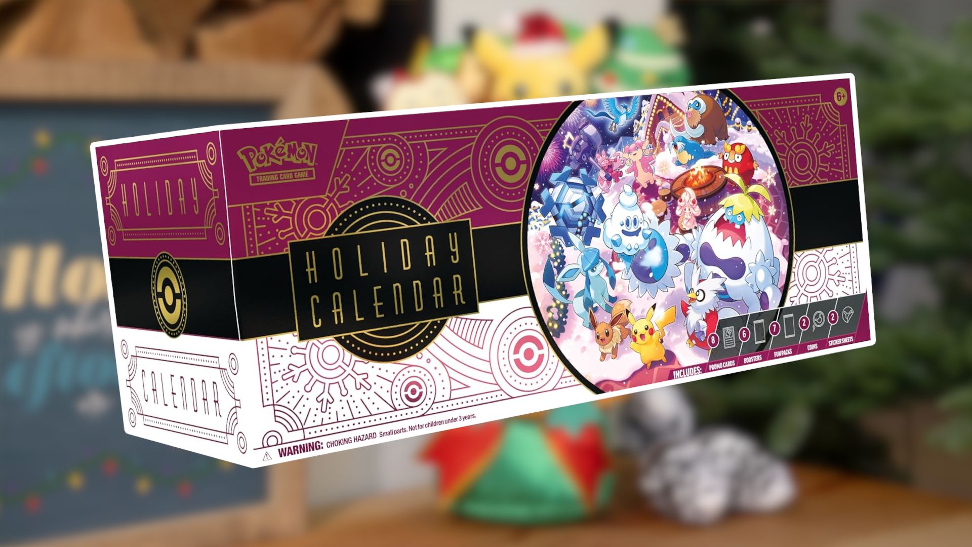 pokemon christmas cards pack Amazon.com: Pokémon TCG: Holiday Calendar (2025) : Toys & Games main image 1