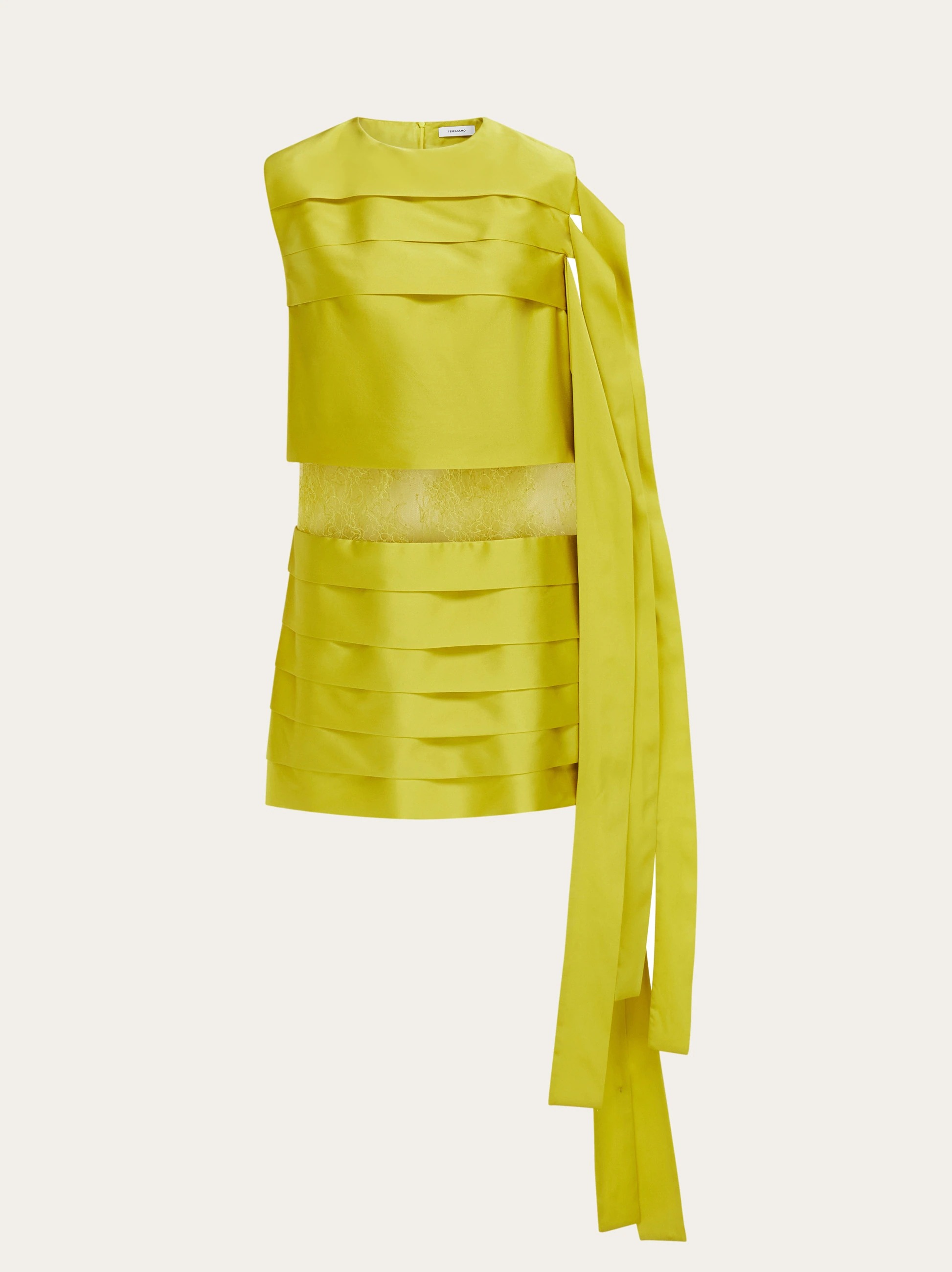 Ferragamo, Mini Dress with Lace Detail