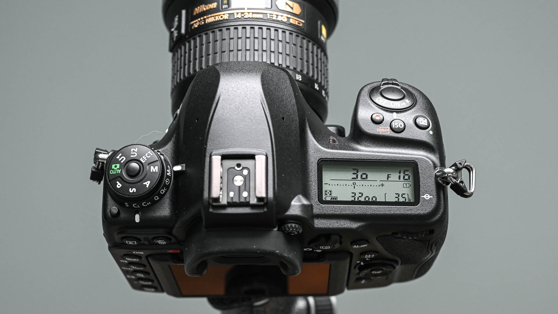 Nikon D780 top view of camera