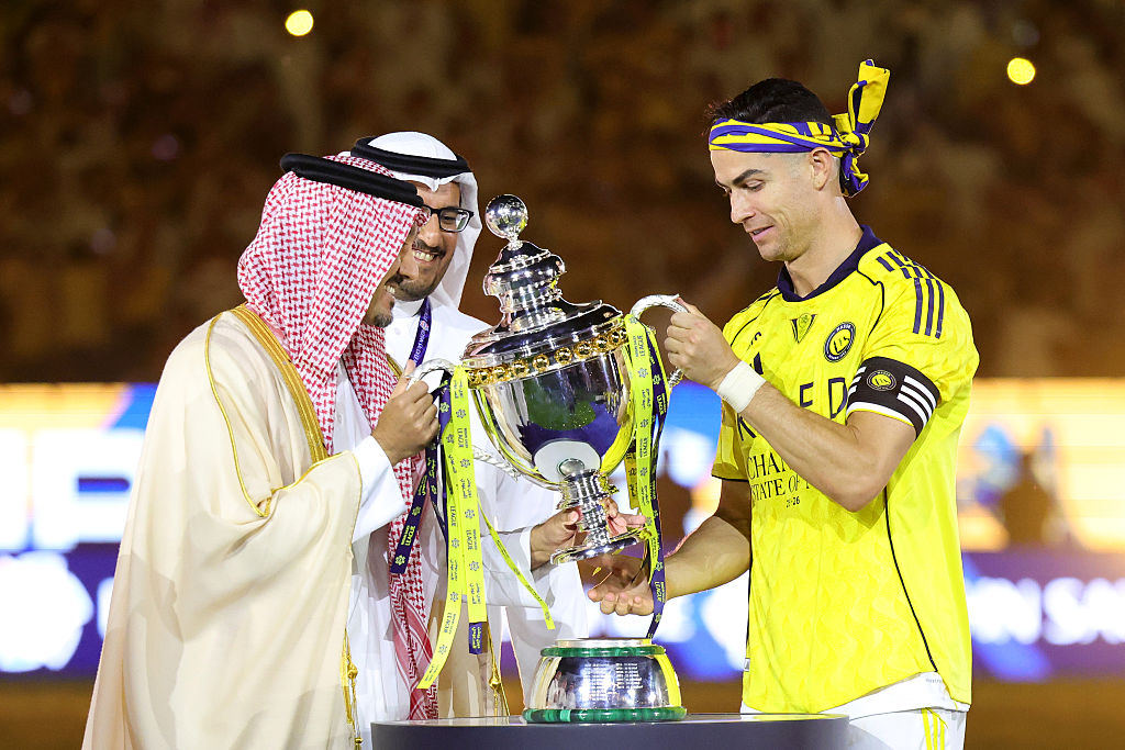 Cristiano Ronaldo collected his first Saudi Pro League trophy