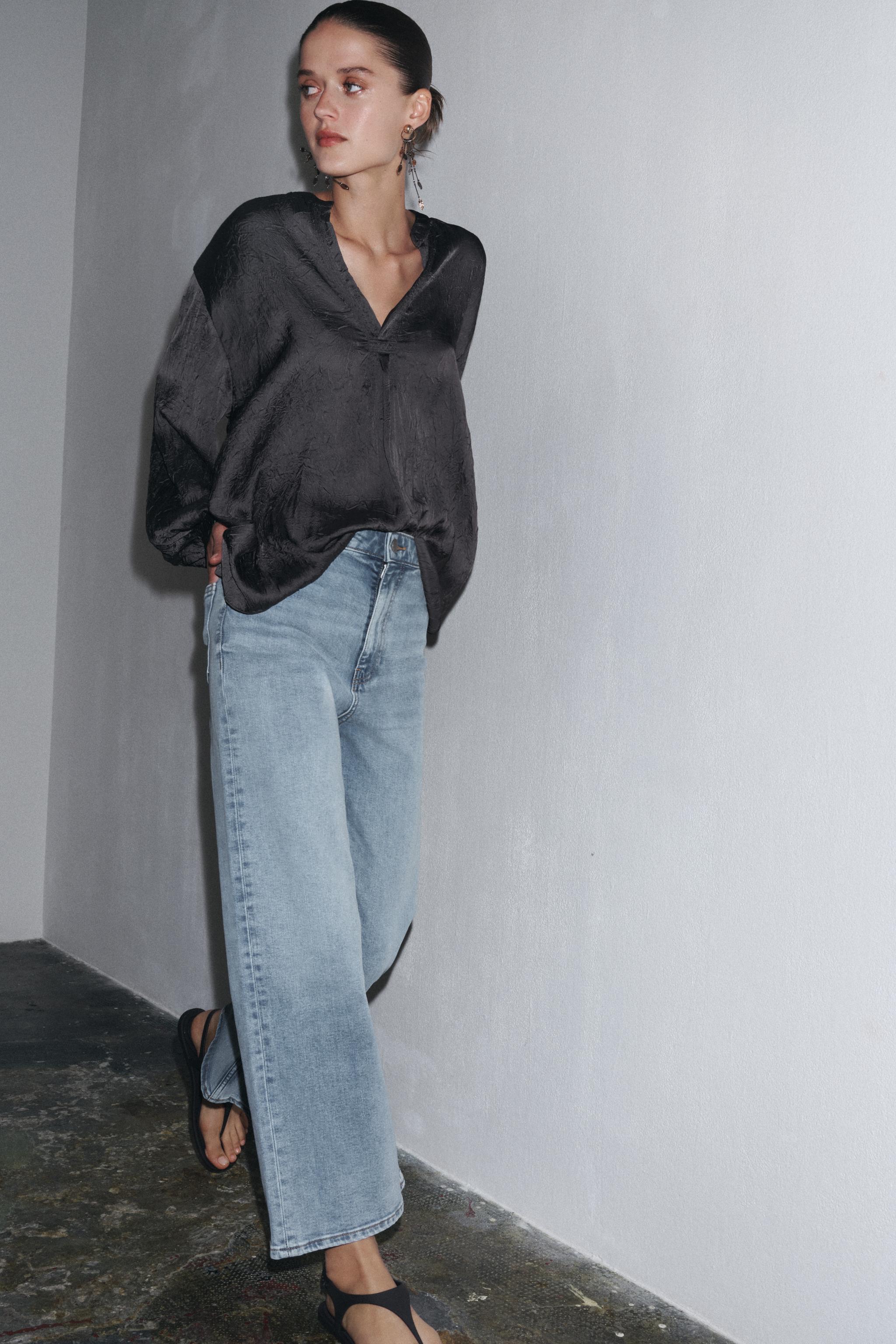 Zw Collection High-Waisted Palazzo Jeans