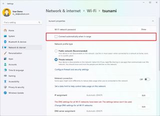 Windows 11 disable connect automatically when in range