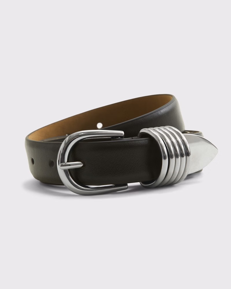 Abercrombie &amp;amp; Fitch, Essential Rounded Leather Belt