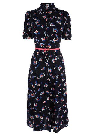 Warehouse floral print midi-length dress, £25