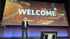 Cristina Pez, Acer&rsquo;s director for commercial marketing and Go-to-Market strategy in EMEA, speaking on stage at the Acer 50th anniversary celebration event in Milan, Italy.