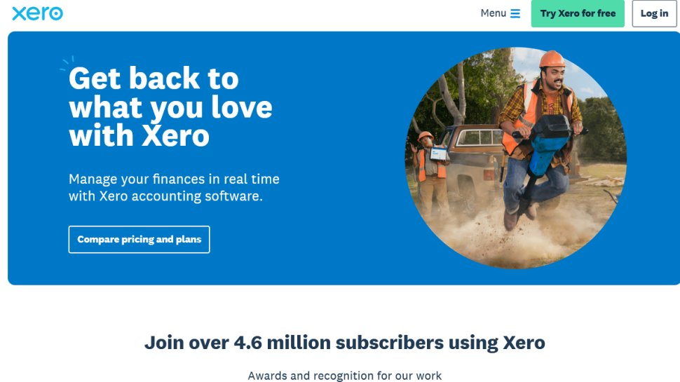 Xero website screenshot (February 2026).