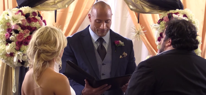 Dwayne "The Rock" Johnson surprised a fan by officiating his wedding.